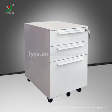 Pedestal móvil de acero de 3 cajones del equipo de oficina de la fábrica de Luoyang